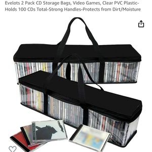 NEW Evelots 2-Pack 96 Black CD Storage Bags